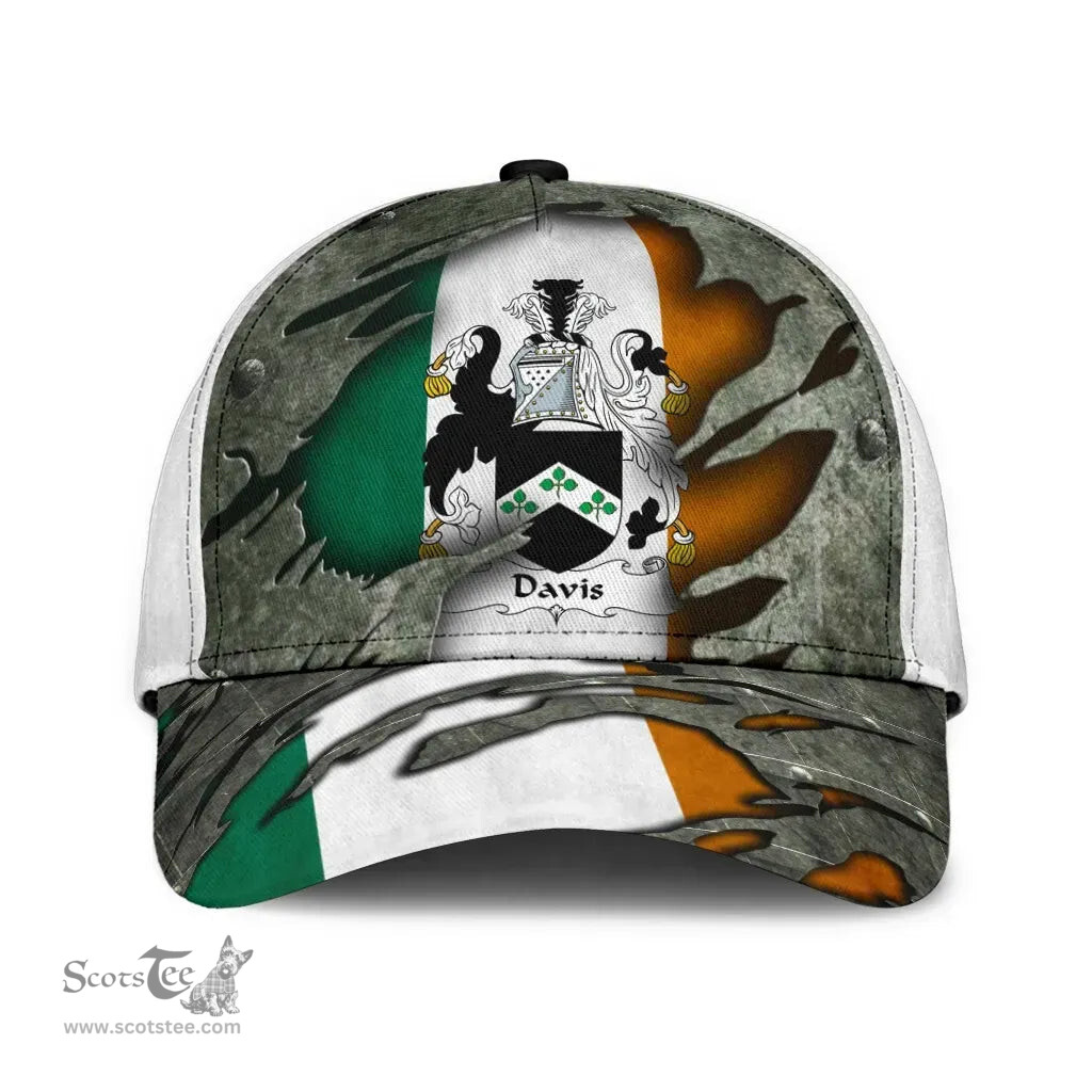 Irish Davis Coat Of Arms Family Crest Ireland Cap Irish In Me Cap