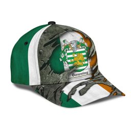 Irish Downing Coat Of Arms Family Crest Ireland Cap Irish In Me Cap
