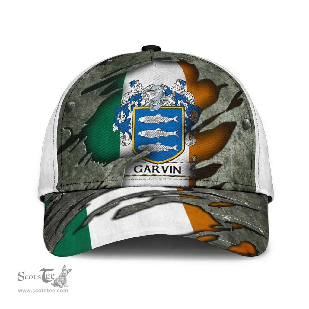 Irish Garvin Coat Of Arms Family Crest Ireland Cap Irish In Me Cap