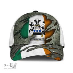 Irish Langley Coat Of Arms Family Crest Ireland Cap Irish In Me Cap