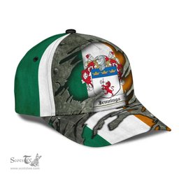 Irish Jennings Coat Of Arms Family Crest Ireland Cap Irish In Me Cap
