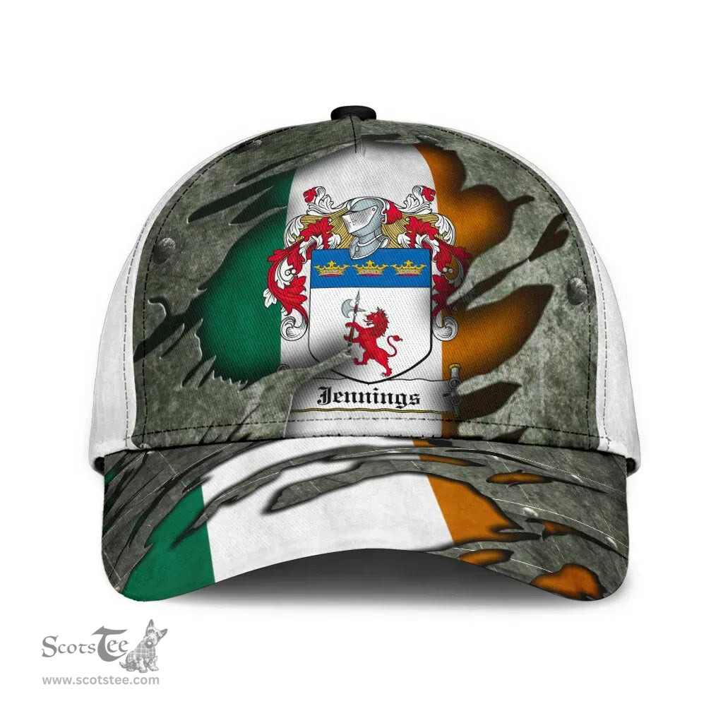 Irish Jennings Coat Of Arms Family Crest Ireland Cap Irish In Me Cap