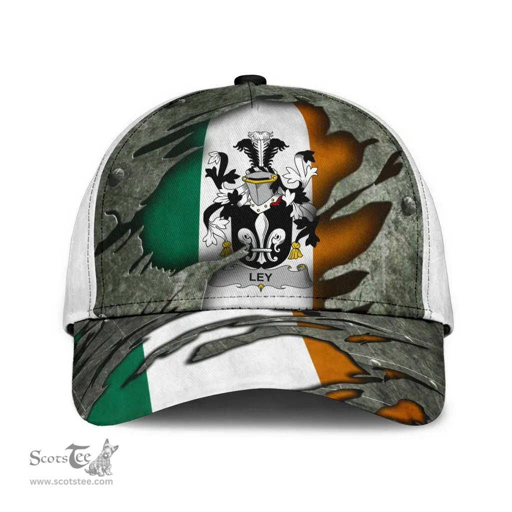 Irish Ley Coat Of Arms Family Crest Ireland Cap Irish In Me Cap