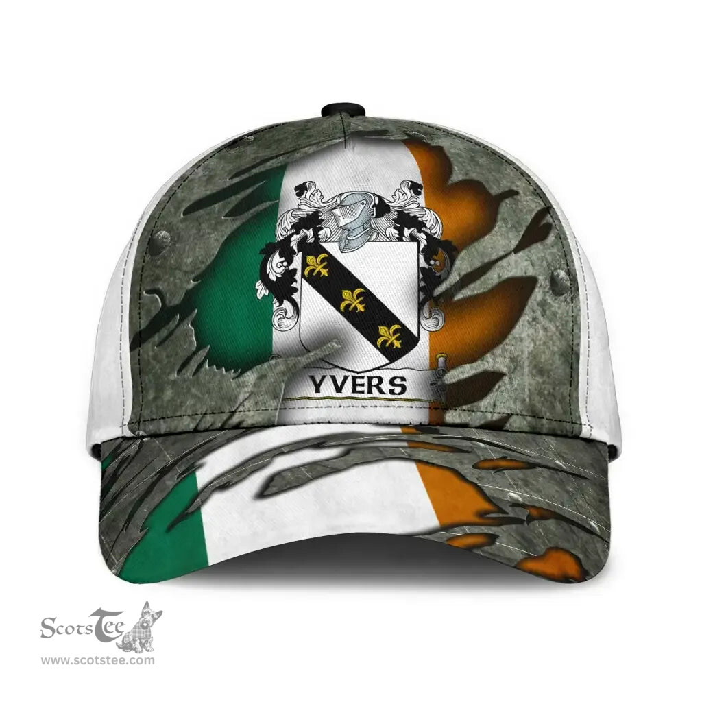 Irish Yvers Coat Of Arms Family Crest Ireland Cap Irish In Me Cap