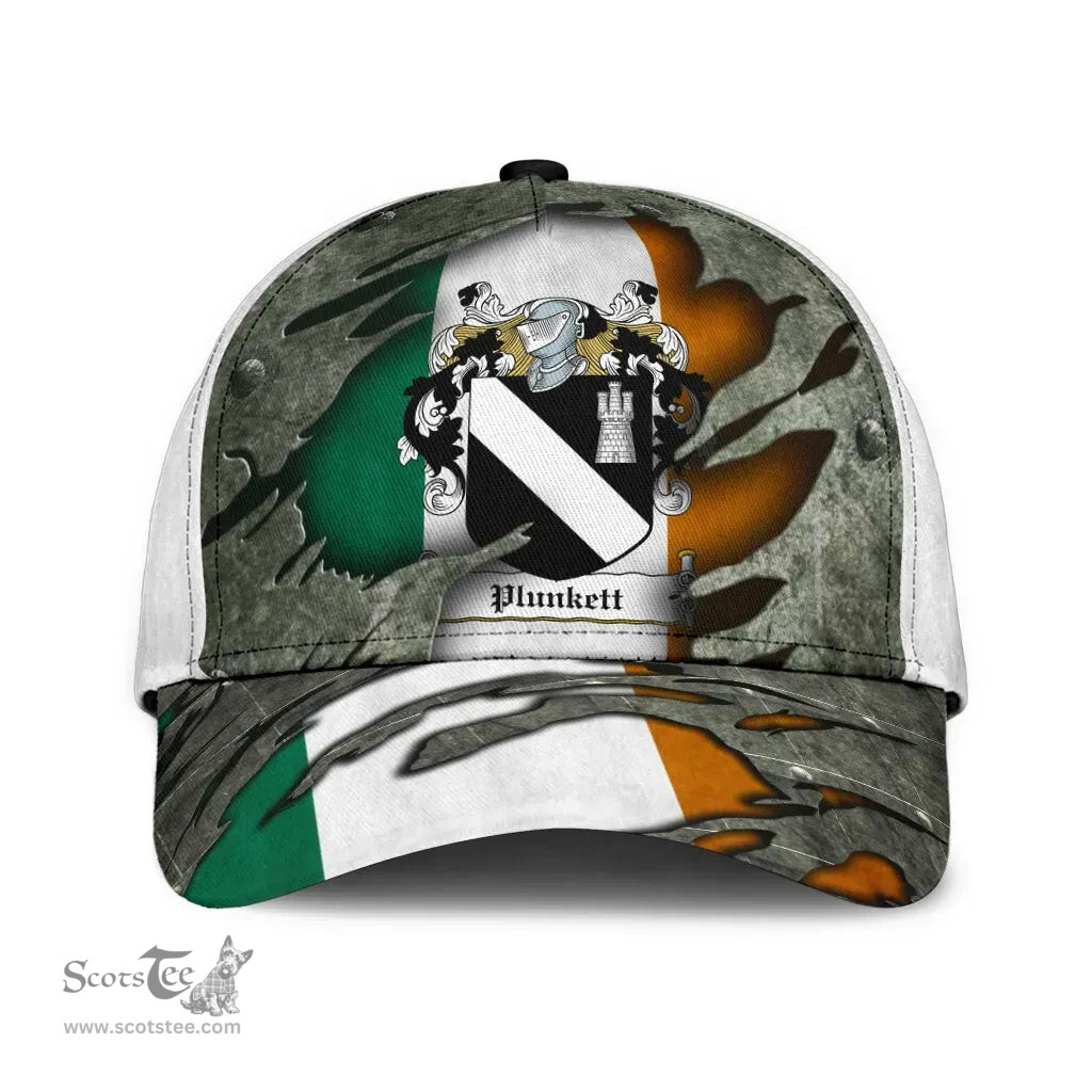 Irish Plunkett Coat Of Arms Family Crest Ireland Cap Irish In Me Cap