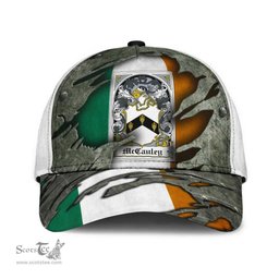 Irish Mccauley Coat Of Arms Family Crest Ireland Cap Irish In Me Cap