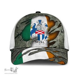 Irish Nevill Coat Of Arms Family Crest Ireland Cap Irish In Me Cap