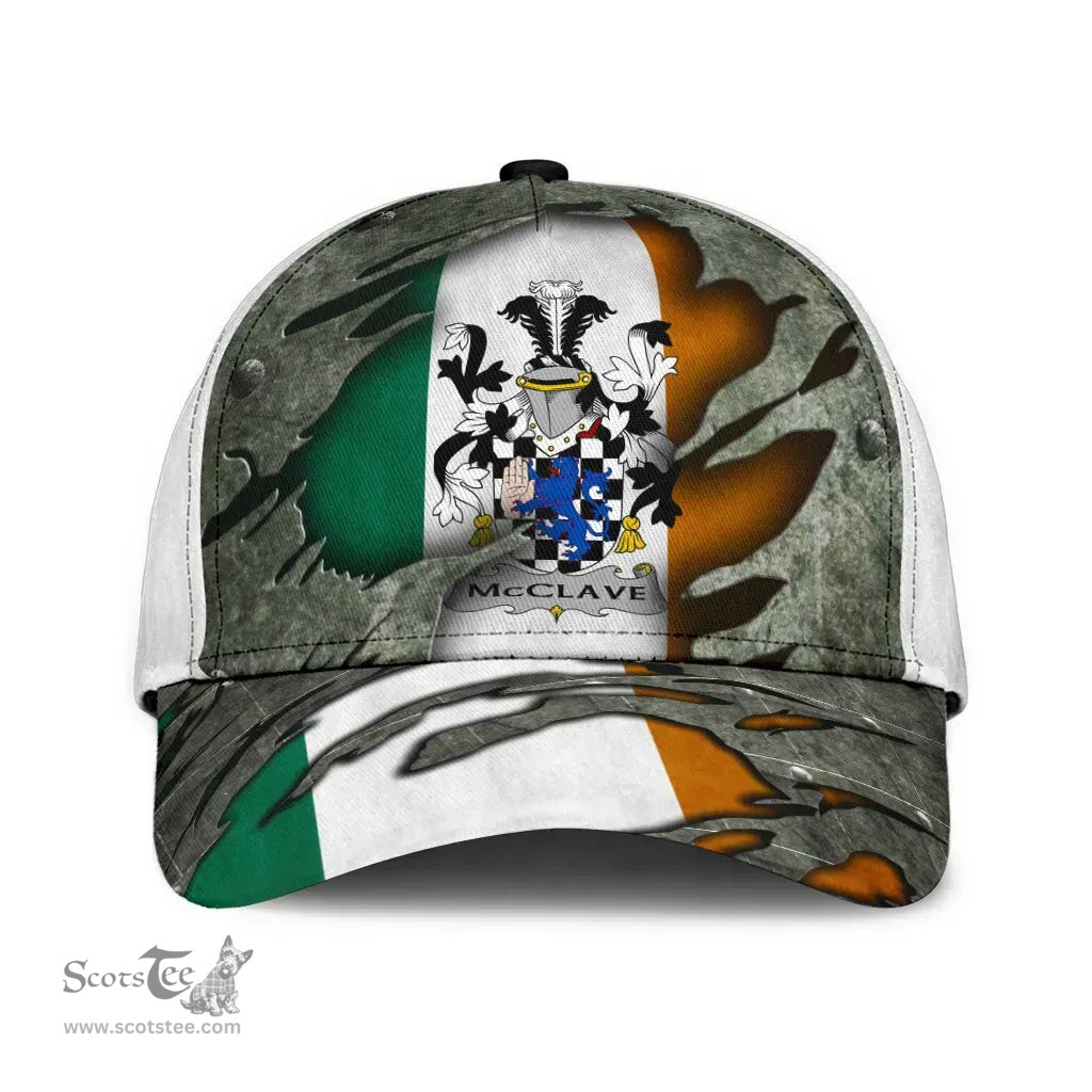 Irish Mcclave Coat Of Arms Family Crest Ireland Cap Irish In Me Cap