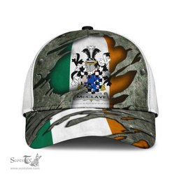 Irish Mcclave Coat Of Arms Family Crest Ireland Cap Irish In Me Cap