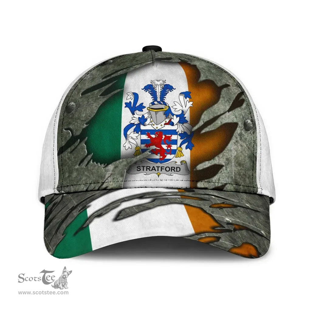 Irish Stratford Coat Of Arms Family Crest Ireland Cap Irish In Me Cap