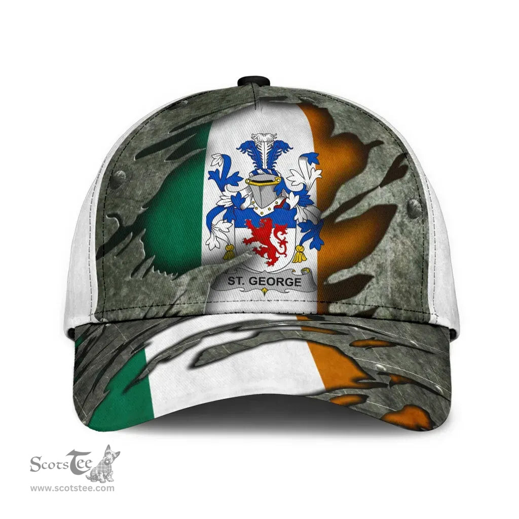 Irish St George Coat Of Arms Family Crest Ireland Cap Irish In Me Cap