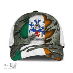 Irish St George Coat Of Arms Family Crest Ireland Cap Irish In Me Cap