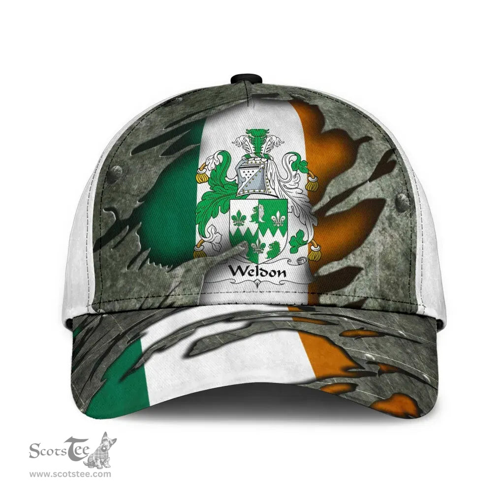 Irish Weldon Coat Of Arms Family Crest Ireland Cap Irish In Me Cap