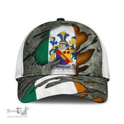 Irish Penrose Coat Of Arms Family Crest Ireland Cap Irish In Me Cap