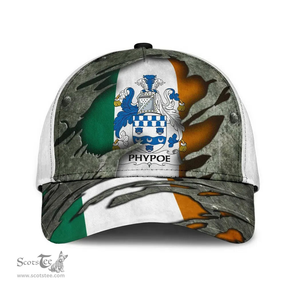 Irish Phypoe Coat Of Arms Family Crest Ireland Cap Irish In Me Cap