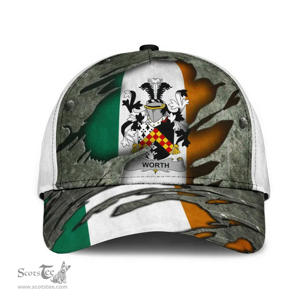 Irish Worth Coat Of Arms Family Crest Ireland Cap Irish In Me Cap