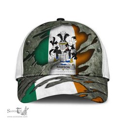 Irish Rawson Coat Of Arms Family Crest Ireland Cap Irish In Me Cap