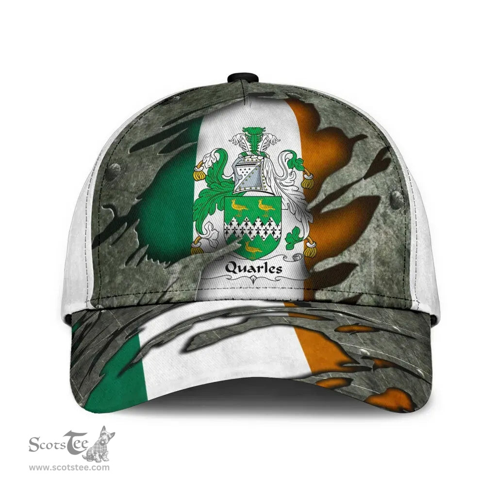 Irish Quarles Coat Of Arms Family Crest Ireland Cap Irish In Me Cap