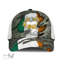 Irish Odevine Coat Of Arms Family Crest Ireland Cap Irish In Me Cap