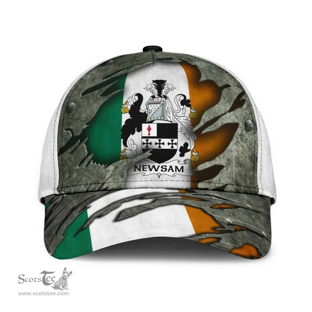 Irish Newsam Coat Of Arms Family Crest Ireland Cap Irish In Me Cap