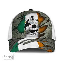 Irish Newsam Coat Of Arms Family Crest Ireland Cap Irish In Me Cap