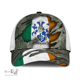Irish Sherlock Coat Of Arms Family Crest Ireland Cap Irish In Me Cap