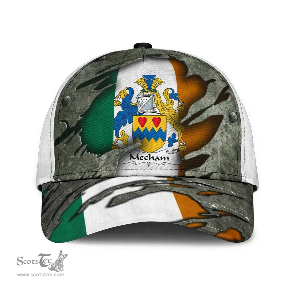 Irish Mecham Coat Of Arms Family Crest Ireland Cap Irish In Me Cap