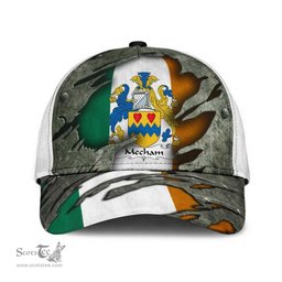 Irish Mecham Coat Of Arms Family Crest Ireland Cap Irish In Me Cap