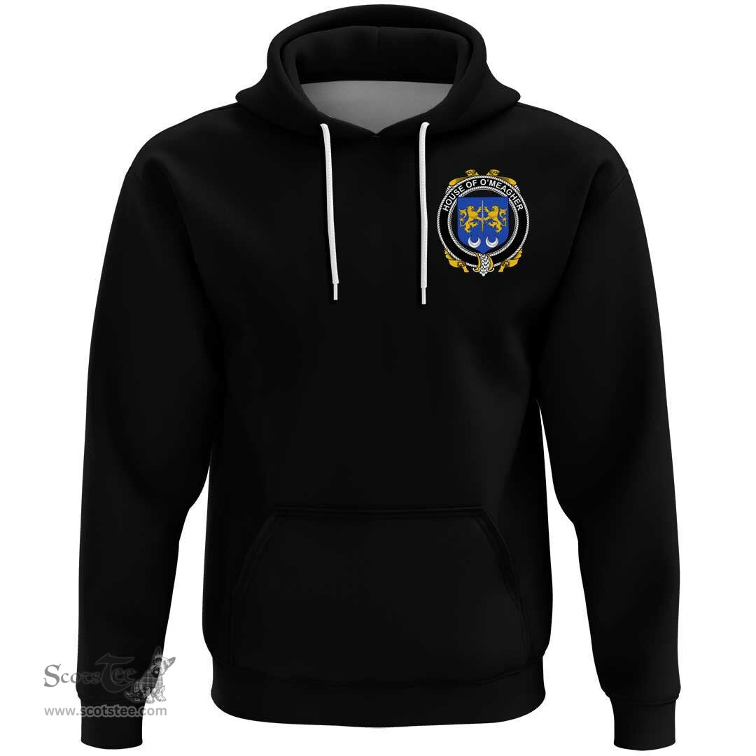 Irish House of O'MEAGHER Coat Of Arms Family Crest Irish Hoodie Classic