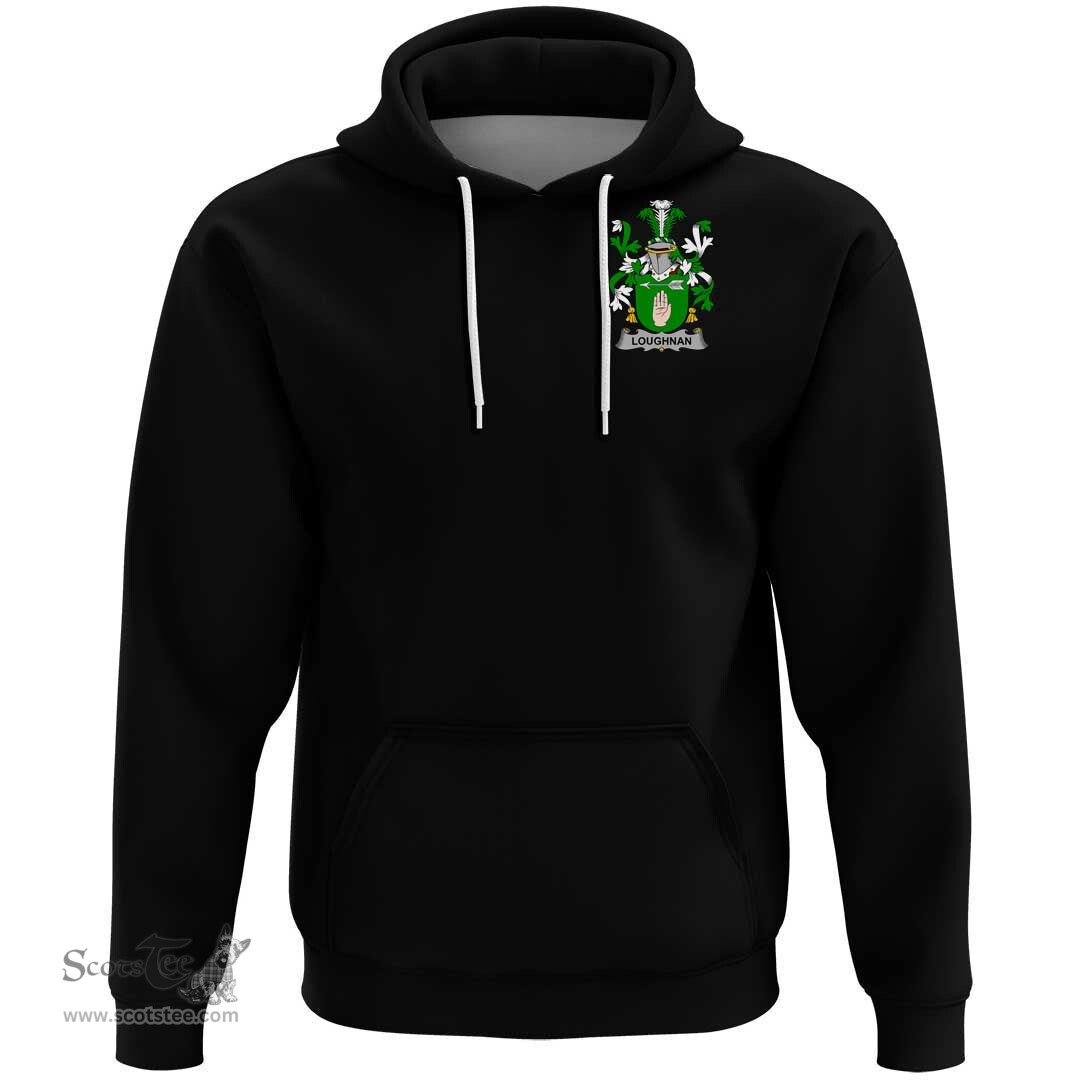 Irish Loughnan or O'Loughnan Coat Of Arms Family Crest Irish Hoodie Classic