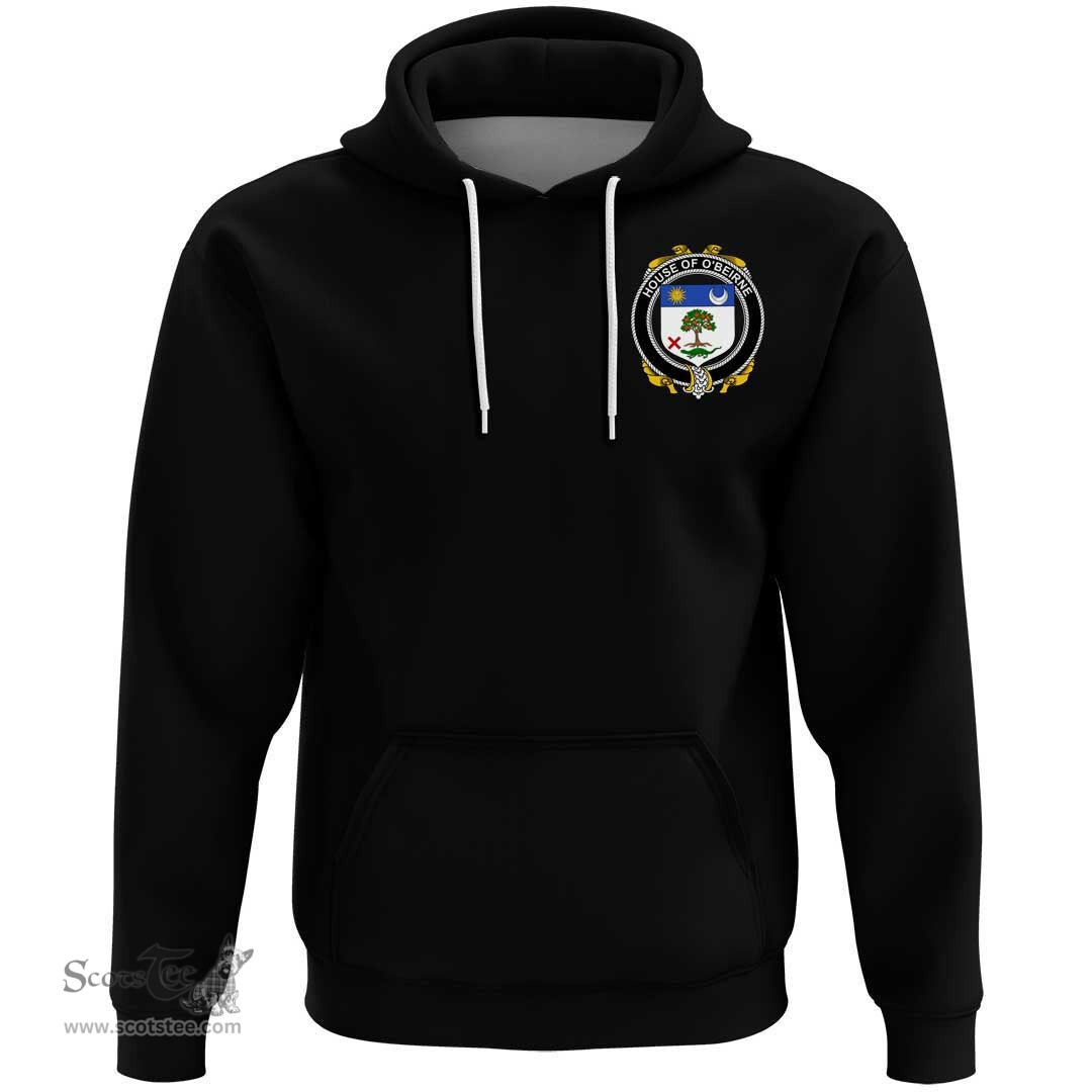Irish House of O'BEIRNE Coat Of Arms Family Crest Irish Hoodie Classic