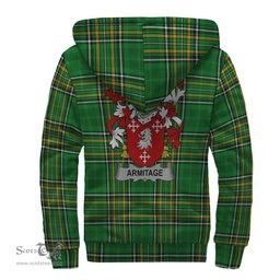 Armitage Coat of Arms Family Crest Ireland Sherpa Hoodie Irish National Tartan Irish County Sherpa Hoodie