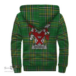 Archbold Coat of Arms Family Crest Ireland Sherpa Hoodie Irish National Tartan Irish County Sherpa Hoodie