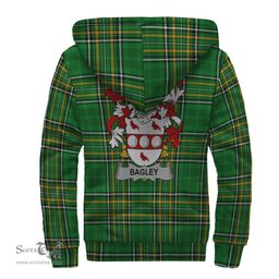 Bagley or Begley Coat of Arms Family Crest Ireland Sherpa Hoodie Irish National Tartan Irish County Sherpa Hoodie