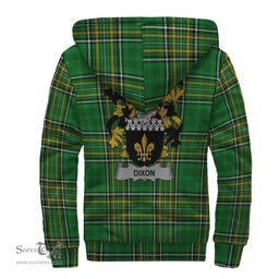 Dixon Coat of Arms Family Crest Ireland Sherpa Hoodie Irish National Tartan Irish County Sherpa Hoodie