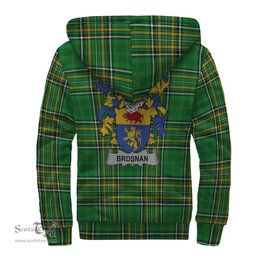 Brosnan or O'Brosnan Coat of Arms Family Crest Ireland Sherpa Hoodie Irish National Tartan Irish County Sherpa Hoodie