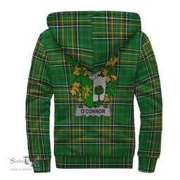 Connor or O'Connor (Sligo) Coat of Arms Family Crest Ireland Sherpa Hoodie Irish National Tartan Irish County Sherpa Hoodie