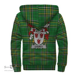 Courcy (de) Lord Kingsale Coat of Arms Family Crest Ireland Sherpa Hoodie Irish National Tartan Irish County Sherpa Hoodie
