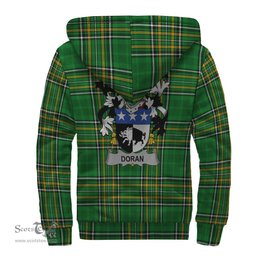 Doran or O'Doran Coat of Arms Family Crest Ireland Sherpa Hoodie Irish National Tartan Irish County Sherpa Hoodie