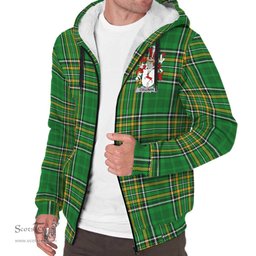 Cullinan or O'Cullinane Coat of Arms Family Crest Ireland Sherpa Hoodie Irish National Tartan Irish County Sherpa Hoodie