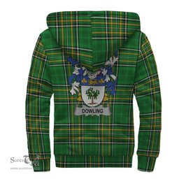 Dowling or O'Dowling Coat of Arms Family Crest Ireland Sherpa Hoodie Irish National Tartan Irish County Sherpa Hoodie