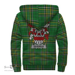 Devereux Coat of Arms Family Crest Ireland Sherpa Hoodie Irish National Tartan Irish County Sherpa Hoodie