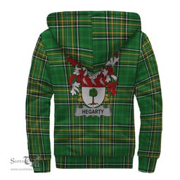 Hegarty or O'Hagerty Coat of Arms Family Crest Ireland Sherpa Hoodie Irish National Tartan Irish County Sherpa Hoodie