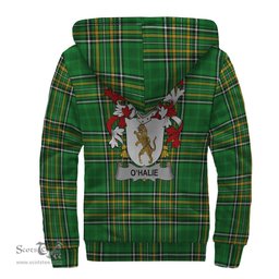 Halie or O'Halie Coat of Arms Family Crest Ireland Sherpa Hoodie Irish National Tartan Irish County Sherpa Hoodie