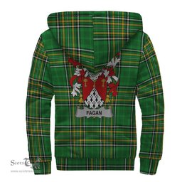 Fagan Coat of Arms Family Crest Ireland Sherpa Hoodie Irish National Tartan Irish County Sherpa Hoodie