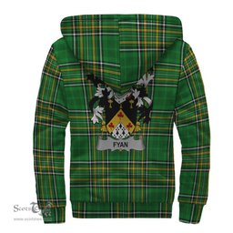 Fyan or Faghan Coat of Arms Family Crest Ireland Sherpa Hoodie Irish National Tartan Irish County Sherpa Hoodie
