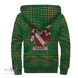 Folliott Coat of Arms Family Crest Ireland Sherpa Hoodie Irish National Tartan Irish County Sherpa Hoodie