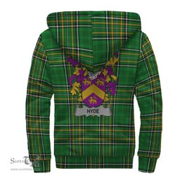 Hyde Coat of Arms Family Crest Ireland Sherpa Hoodie Irish National Tartan Irish County Sherpa Hoodie