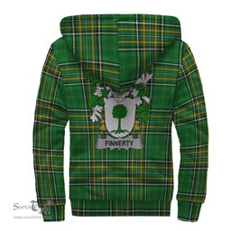 Finnerty or O'Finaghty Coat of Arms Family Crest Ireland Sherpa Hoodie Irish National Tartan Irish County Sherpa Hoodie