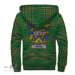 Harris Coat of Arms Family Crest Ireland Sherpa Hoodie Irish National Tartan Irish County Sherpa Hoodie